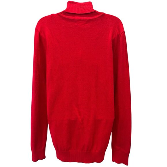 Calvin Klein Red‎ Turtleneck Sweater Lightweight Knit Women’s L - Picture 6 of 6